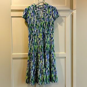 Jude Connally Libby Dress - Small - Puff Sleeve, Flounce detail, Vibrant colors